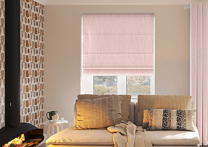 Willow Field, Precious Pink - Roman Blind - Image 3